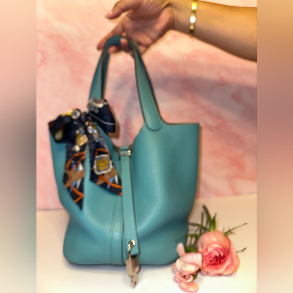 Hermes Eclat Picotin 22 Bleu